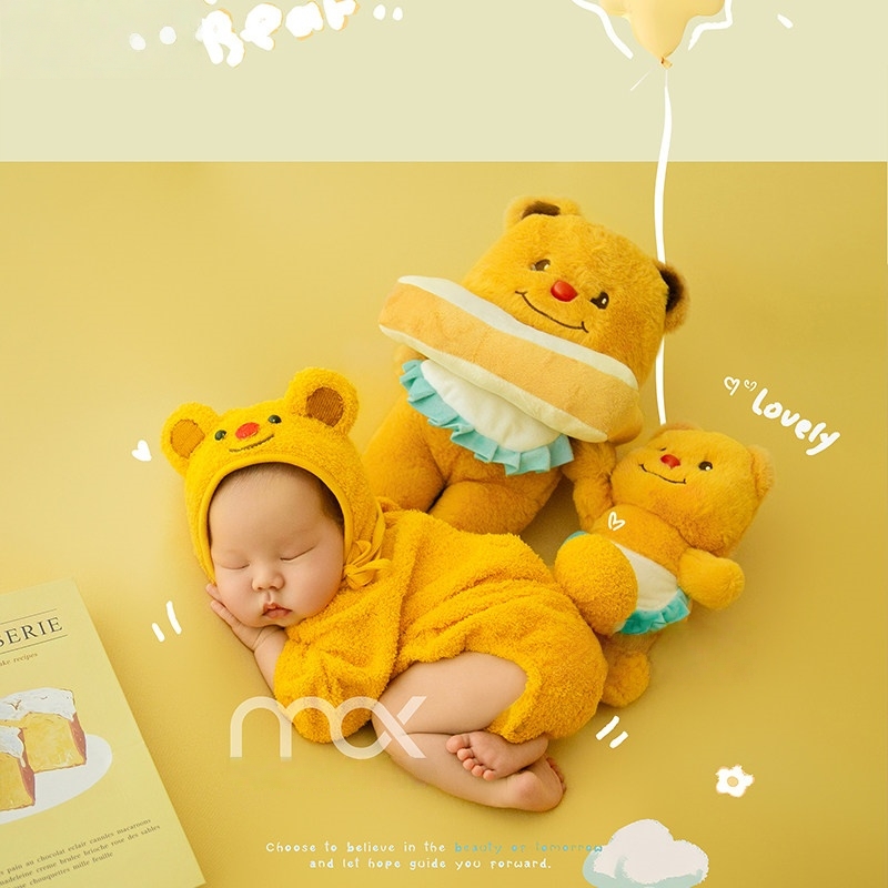 Yellow Bear Theme Set - Newborn Photography Props - Image 5
